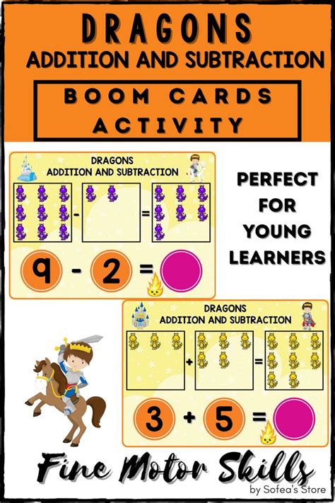 Dragons Math Boom Cards Addition And Subtraction Addition And