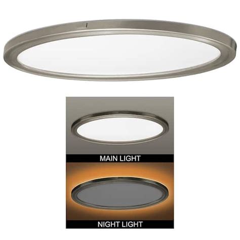 Commercial Electric In Low Profile Oval Brushed Nickel Color