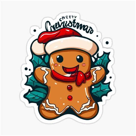 Gingerbread Man Sticker For Sale By Printmagicgallery