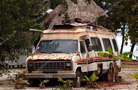 Old Rusty Minivan Old Rusty Trailer Van Stock Photo Haak