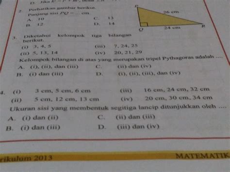 Ukuran Sisi Yang Membentuk Segitiga Lancip Ditunjukkan Oleh | Ruang Ilmu