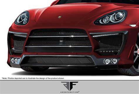 Carbon Fiber Front Lip Add On Body Kit For Porsche Cayenne