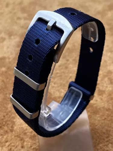 Pulseira Nato Premium Nylon Seat Belt Azul Marinho 18 Mm Parcelamento