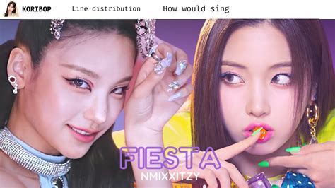 How Would ITZY NMIXX Sing FIESTA IZ ONE Line Distribution YouTube