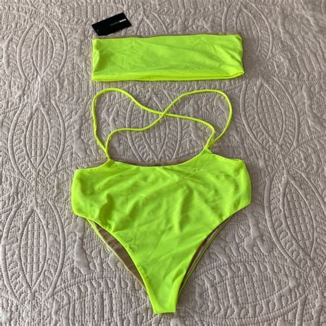 Fashion Nova Swim Fashion Nova Swimsuit Bikini Neon Poshmark