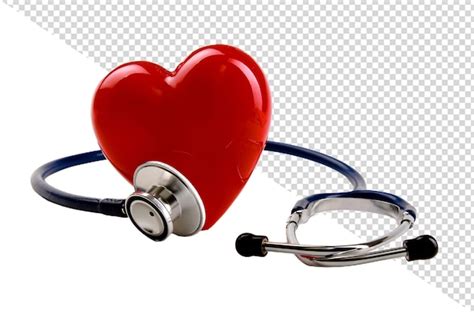 Stethoscope And Heart Isolated On White Background Premium Ai