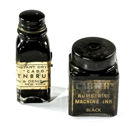 Antique Cado Fountain Brush Ink Bottle Black Carter S Etsy