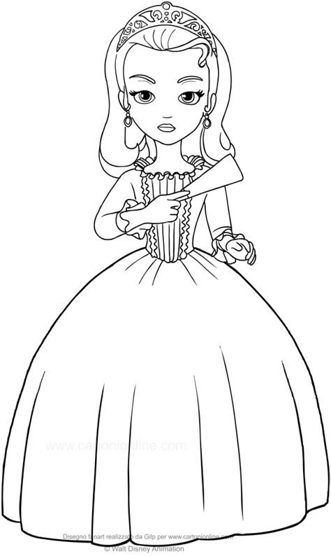 Princess Amber (Sofia the first) coloring page