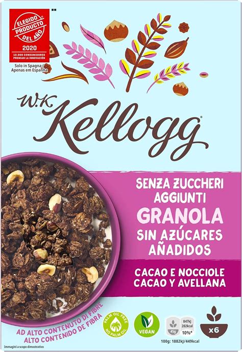 Kellogg S Cereali Senza Zuccheri Aggiunti Con Cacao E Nocciola 300g