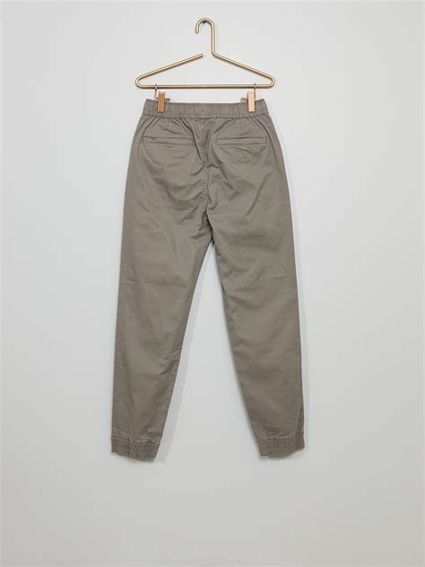 Chino Coupe Jogger Gris Souris Kiabi 15 00