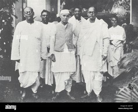 Jawaharlal Nehru With Sarat Chandra Bose And Subhas Chandra Bose Stock