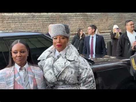 Queen Latifah Arrives At Thom Browne Show Queenlatifah Thombrowne