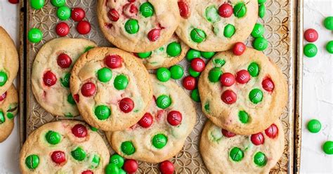 Red And Green Mandm Christmas Cookies The Novice Chef Favorite Cookie