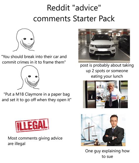 Reddit Advice Comments Starter Pack Rstarterpacks