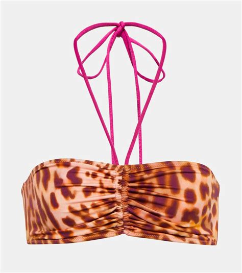 Stella Mccartney Leopard Print Bandeau Bikini Top Stella Mccartney