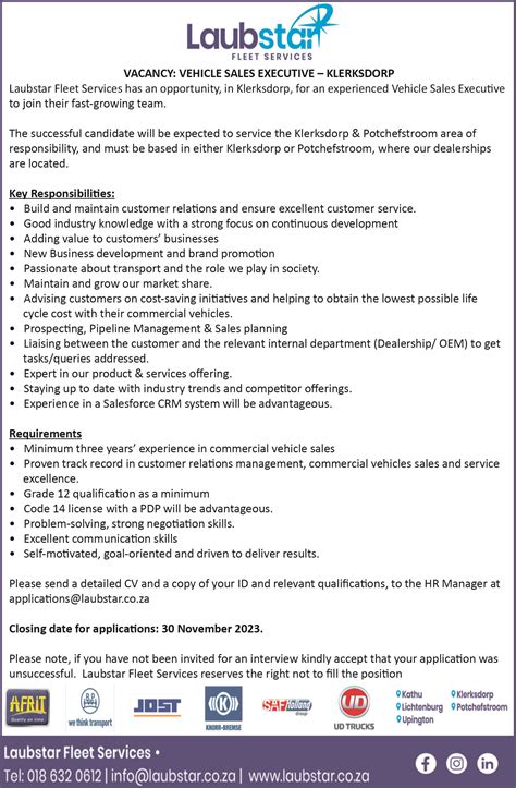 Vacancies Potchefstroom Herald