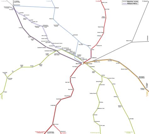 Birmingham Rail Map - MapSof.net