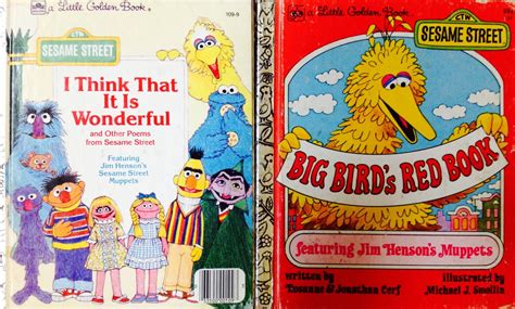 Big Bird Little Golden Books Big Bird's Red Book & I Think