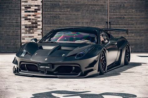 New Liberty Walk Ferrari Challenge Carbon Fiber Body Kit Is Blacked