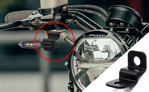 Zhhxyanh Pair Motorcycle Turn Signal Light Mounting Bracket M