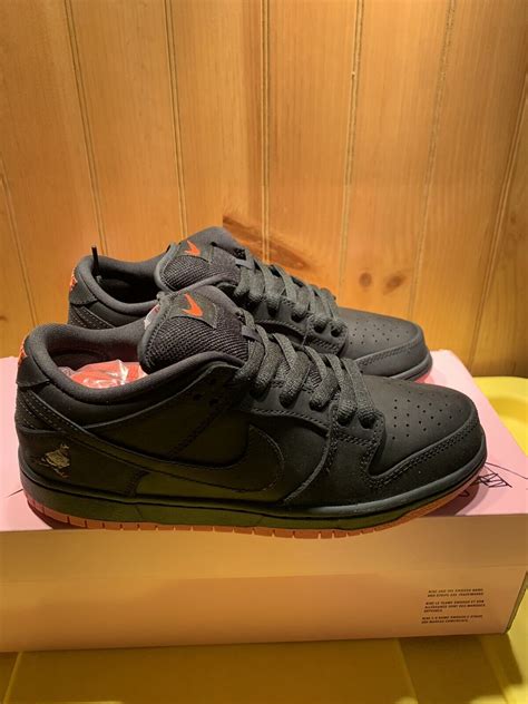 Ds New Nike Sb Dunk Low Trd Qs Black Pigeon Limited Rare Laser Etched