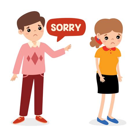 Man Saying Sorry To Woman 35538656 Vector Art at Vecteezy