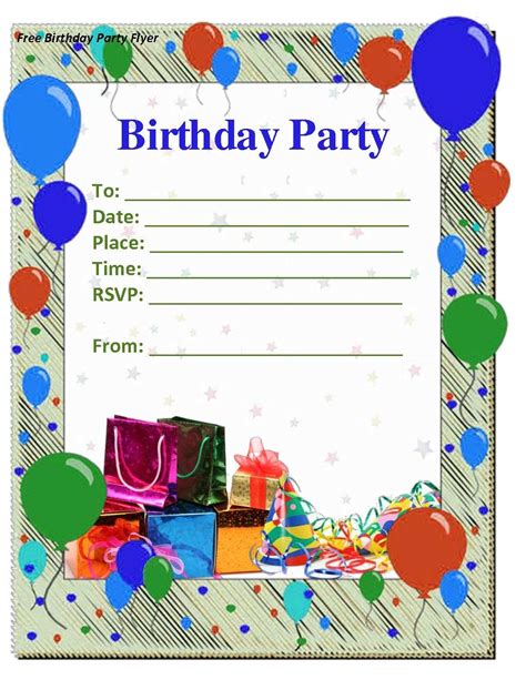 Happy Birthday Invitation Template - Cards Design Templates