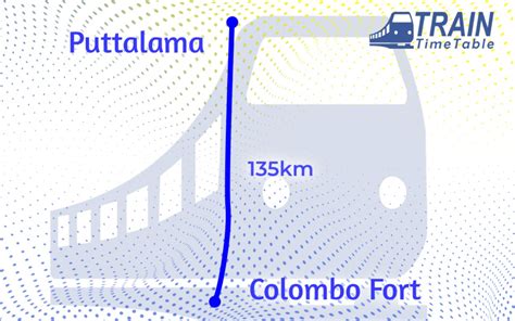 Puttalama To Colombo Fort Train Timetable Train Timetable