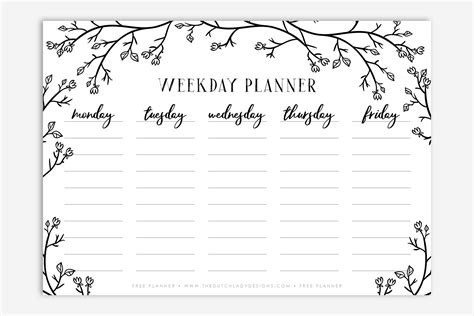 Sharing is Caring - Episode 3 - Free Printable Weekday Planner - The ...