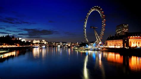 Wallpaper City Cityscape Night Reflection Skyline Evening