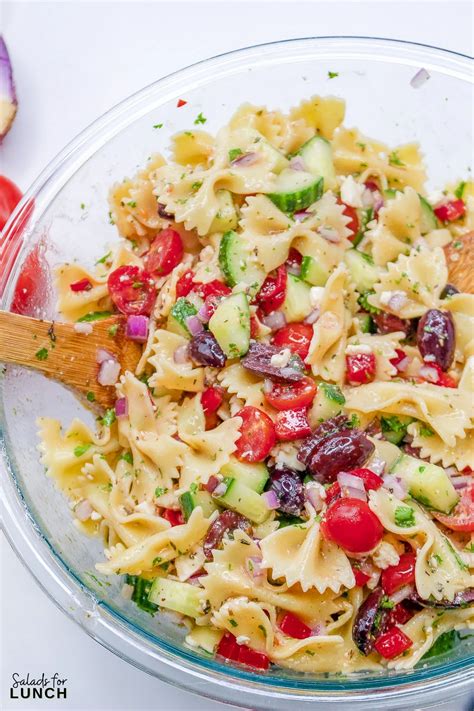 Bow Tie Greek Pasta Salad Salads For Lunch