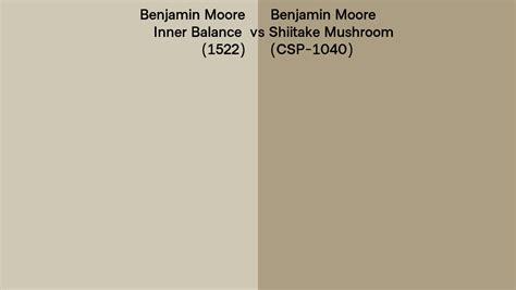 Benjamin Moore Inner Balance Vs Shiitake Mushroom Side By Side Comparison