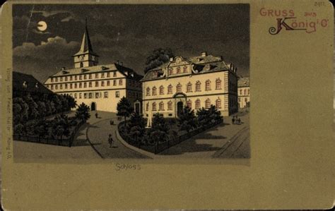 Mondschein Litho Bad König im Odenwald Hessen Schloss akpool de