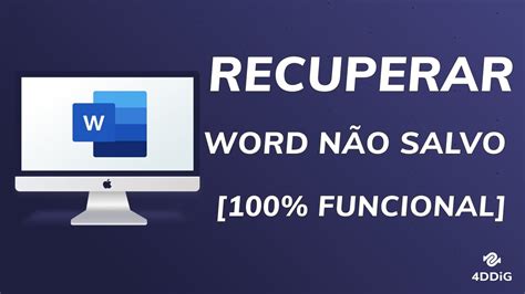 Como Recuperar Documentos Do Word Apagados N O Salvo No Mac M Todos