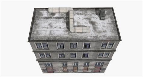 Edificio De Apartamentos Low Poly Modelo D Max Ds C D Dae