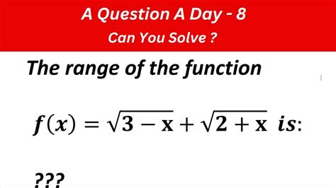 A Question A Day 8 Functions Jee Main Jee Advanced NDA MT