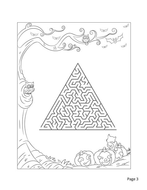 Halloween Mazes for Kids Printable Mazes for Kids 4-8 Trick or Treat ...