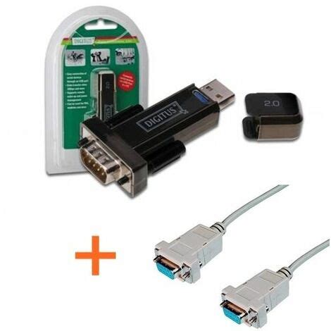 Digitus Convertitore USB A Seriale RS232 Cavo Null Modem 9 Pin