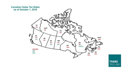 When To Charge Canadian Gst Hst And Sales Tax And How Much Thang Tax Law