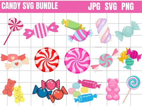 Candy Svg Bundle, Candy Party Svg, Candy Svg, Lollipop Svg, Sweets Svg ...