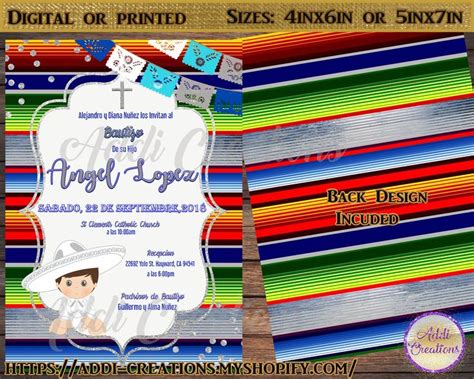 Charro Invitations Customized Item Charro Baptism Invitations