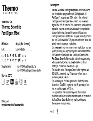 Fillable Online Thermo Scientific Mboii Restriction Enzymes Enzymes