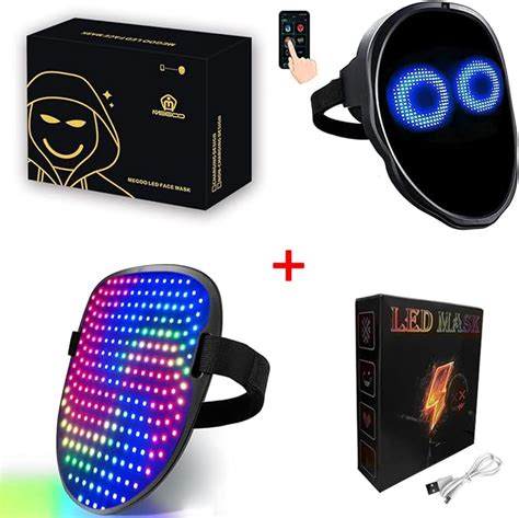 Amazon Megoo Led Mask With Bluetooth Shining Mask Programmable For