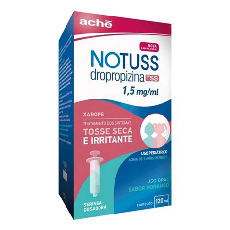 Notuss Xarope 1 5mg ml Pediátrico Sabor Morango 120ml Na Drogaria Primus