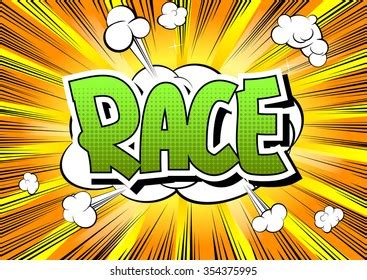 Race Comic Book Style Word Stock Vector Royalty Free