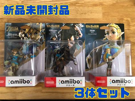 新品未開封amiibo ゼルダ＆ウルフリンク＆リンク弓 3点セット新品未開封 Amiibo 3点セット ウルフリンク 弓 ゼルダ リンク