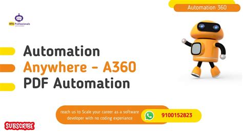 RPA Automation Anywhere A360 PDF Automation With Automation 360