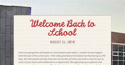 Welcome Back To School Smore Newsletters For Education