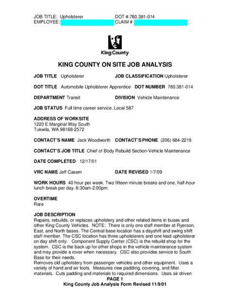 Fillable Online Kcja Upholsterer Dot Transit Doc Fax Email Print