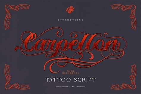 Carpellon Tattoo Script By Creative Media Lab